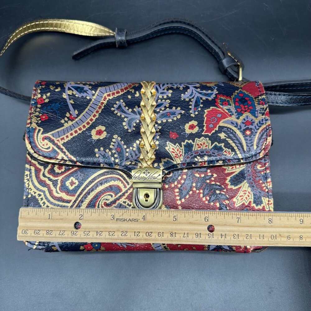 Patricia Nash Floral Leather Crossbody Shoulder Bag Purse Removable Strap Clutch - Picture 11 of 12